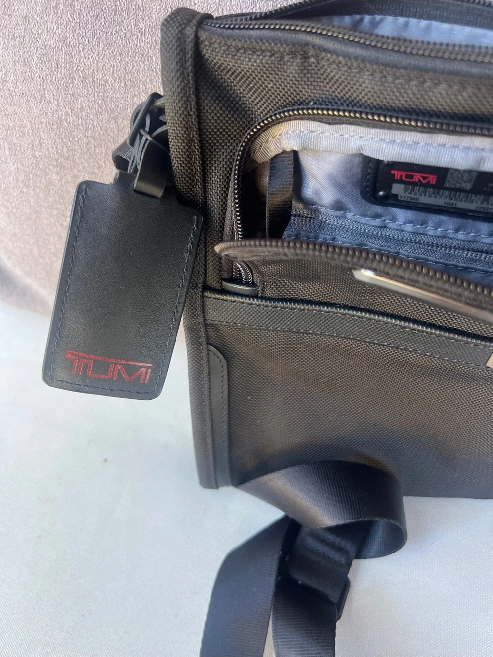 Tumi Black Alpha Pocket Crossbody Messenger Bag